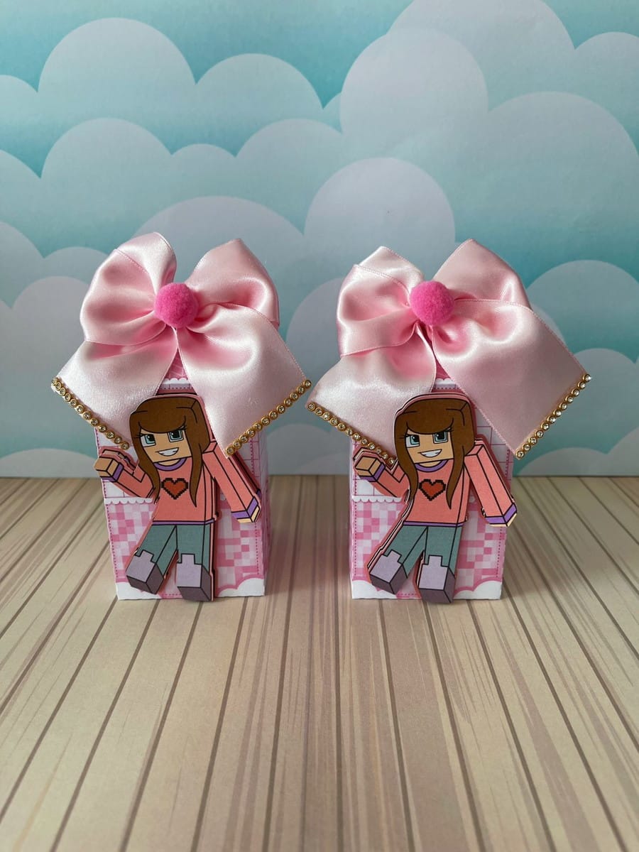 Arquivo de corte Minecraft menina em Studio e PDF 2 Arquivo de corte Minecraft menina em Studio e PDF - Imagem 2
