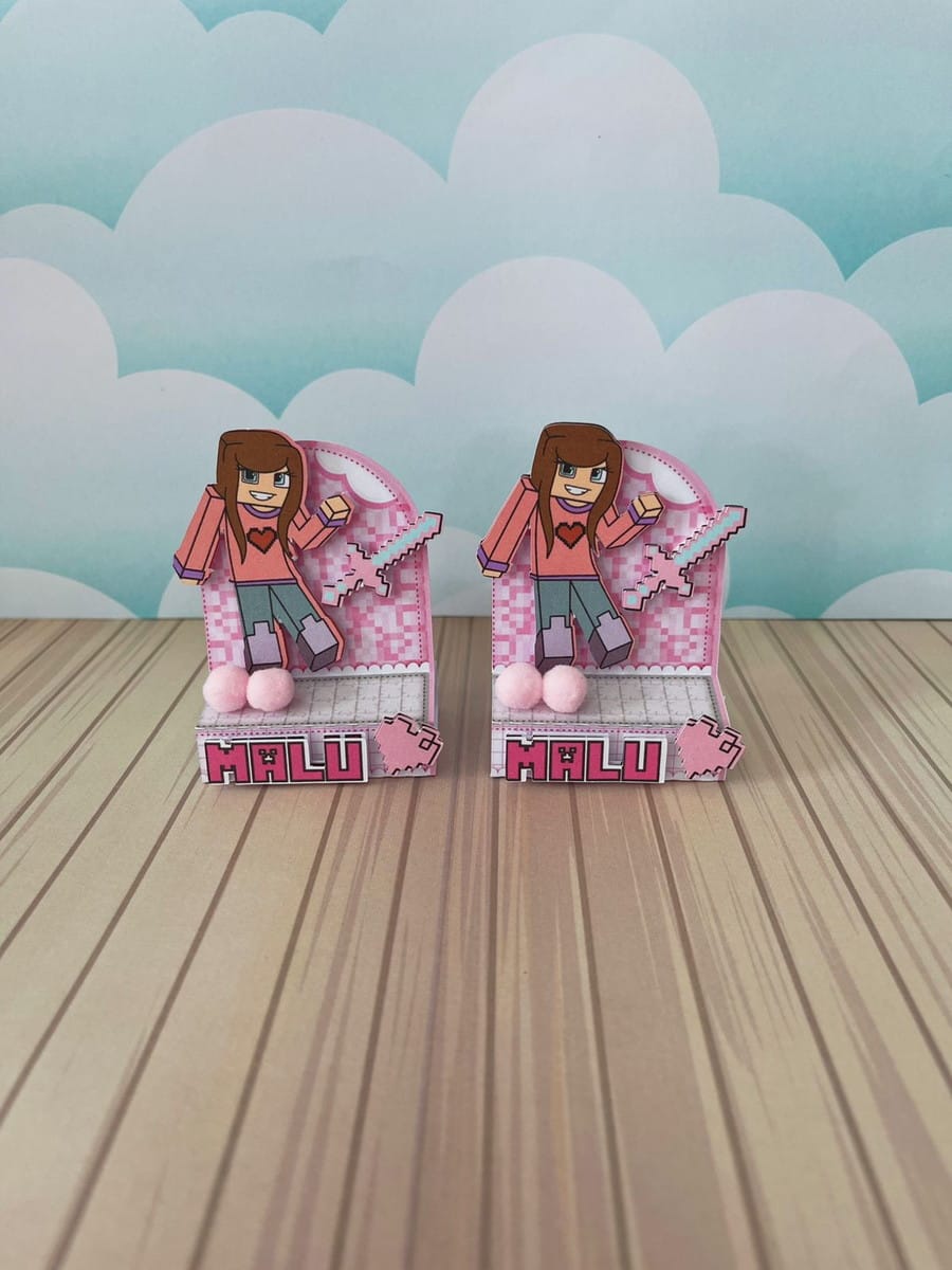 Arquivo de corte Minecraft menina em Studio e PDF 5 Arquivo de corte Minecraft menina em Studio e PDF - Imagem 5