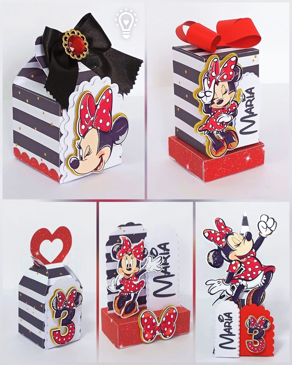 Arquivo de Corte Minnie Vermelha para Festa Infantil 1 Arquivo de Corte Minnie Vermelha para Festa Infantil