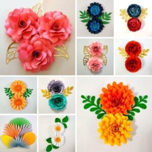 Arquivo de Corte Moldes Flores de Papel Silhouette Tesourete