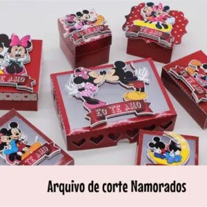 Arquivo de Corte Namorados Mickey e Minie - PNG e PDF