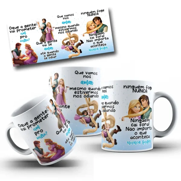 Arquivo de Sublimação em Caneca - Rapunzel e Promessas