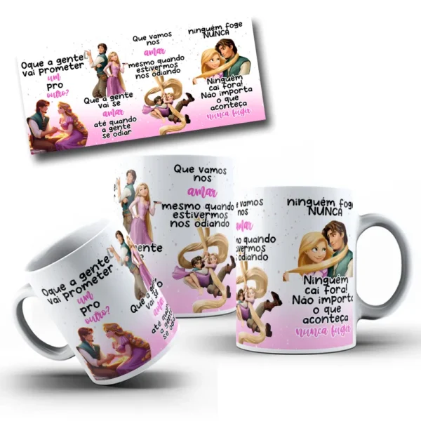 Arquivo de Sublimação em Caneca - Rapunzel e Promessas