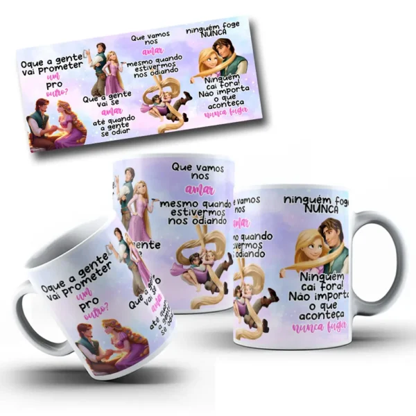 Arquivo de Sublimação em Caneca - Rapunzel e Promessas