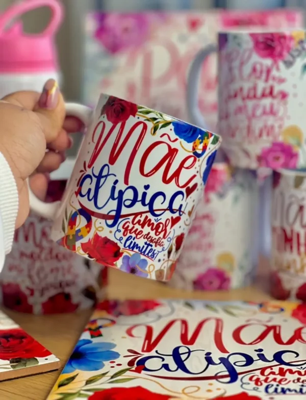 Arquivo Digital de Estampas Florais para Canecas Dia das Mães