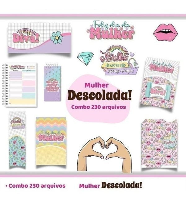 Arquivo Digital Dia Das Mulheres Mulher Descolada Mimos Png