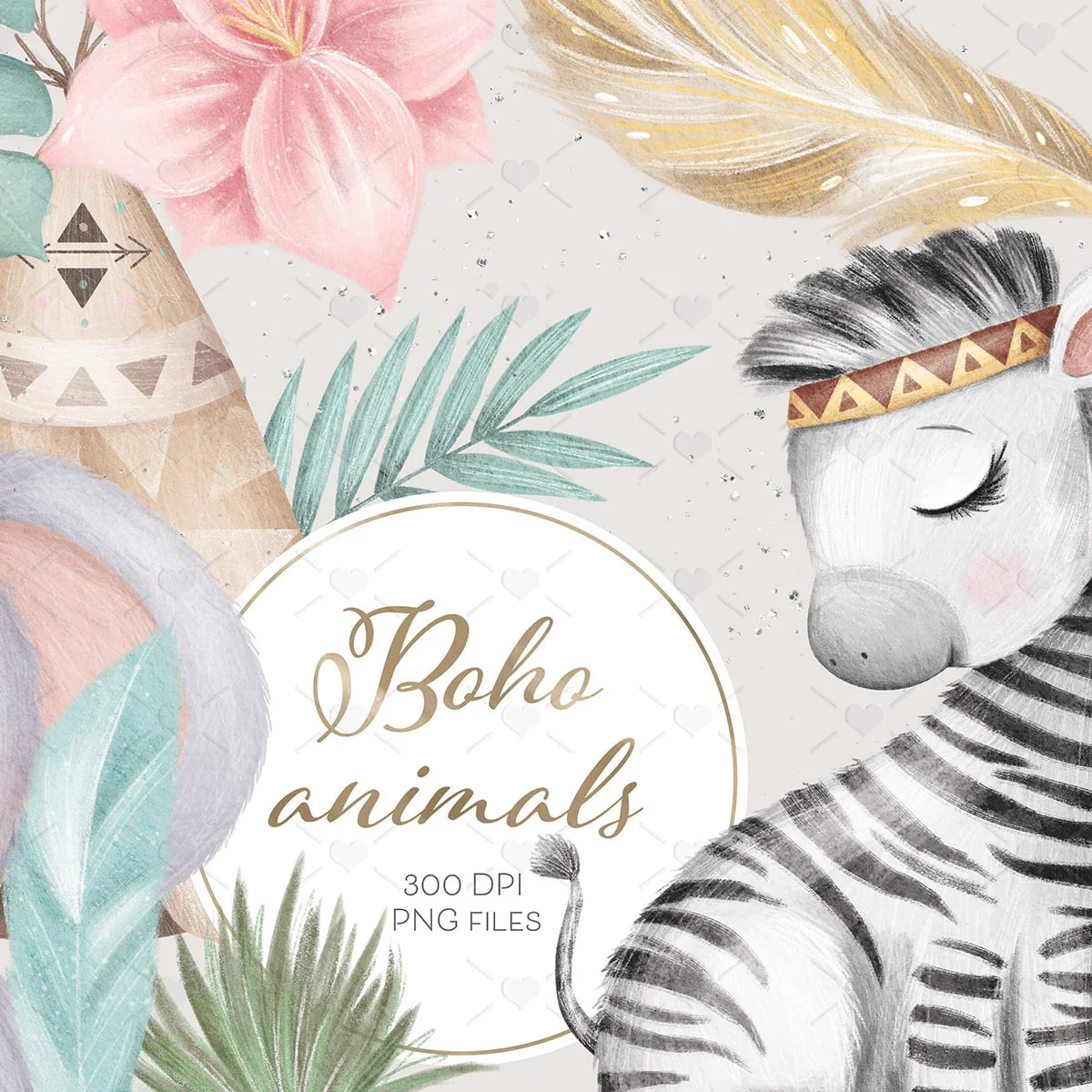 Arquivo Digital Rescém Nascido Animais Boho Berçário Png 1 Arquivo Digital Rescém Nascido Animais Boho Berçário Png