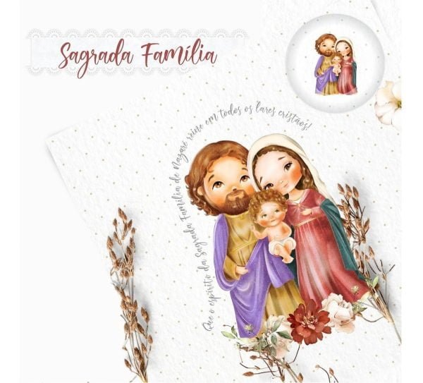 Arquivo Digital Sagrada Família Santinhos Personalizados Png