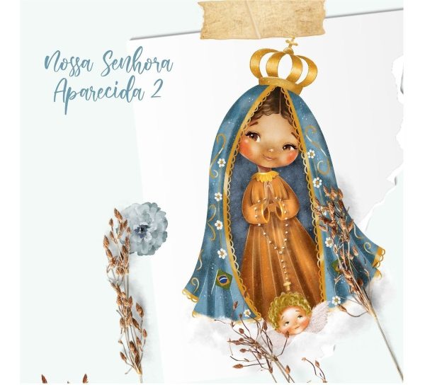 Arquivo Digital Santinhos Nossa Senhora Aparecida Png