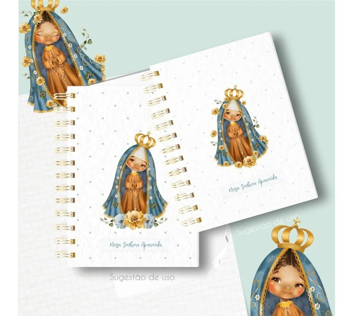 Arquivo Digital Santinhos Nossa Senhora Aparecida Png