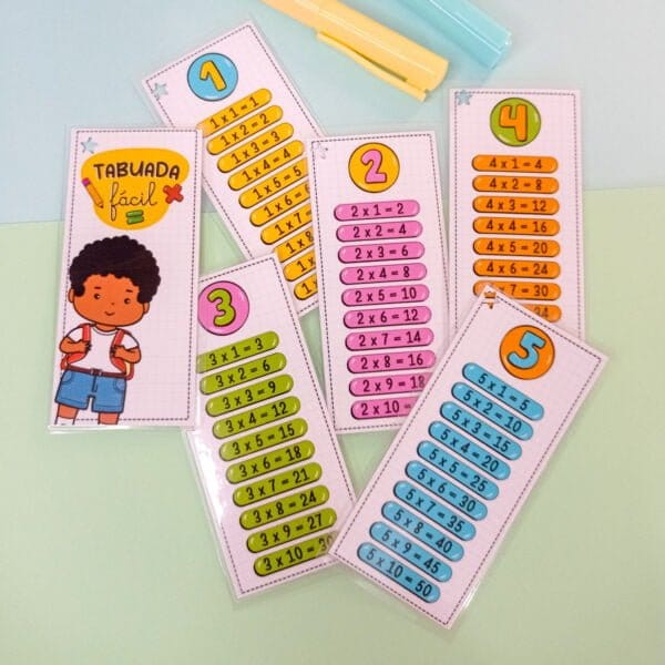 Arquivo Digital Tabuada Fácil Menina e Menino Volta às Aulas