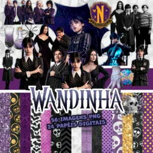 Arquivo Digital Wandinha Addams Png Personalizados Scrapbook 25 Arquivo Digital Wandinha Addams Png Personalizados Scrapbook