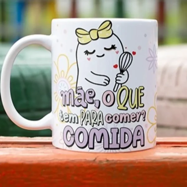 Arquivo Editável Caneca Dia das Mães Flork PNG