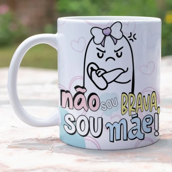 Arquivo Editável Caneca Dia das Mães Flork PNG