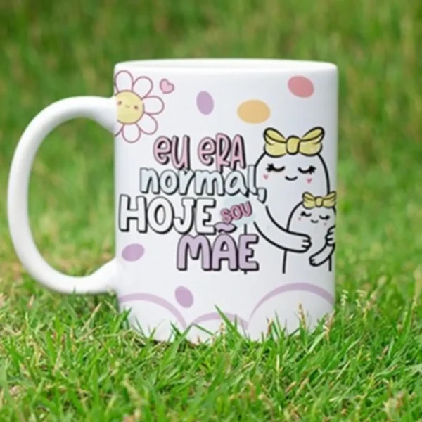 Arquivo Editável Caneca Dia das Mães Flork PNG