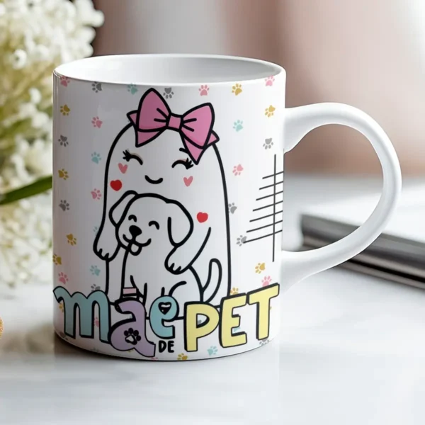 Arquivo Editável Caneca Dia das Mães Flork PNG