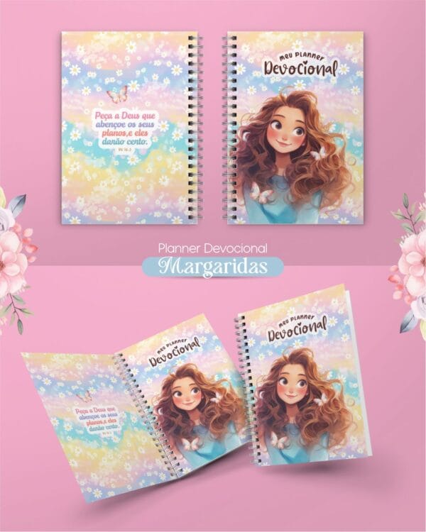 Arquivo Planner e Bloquinhos Devocionais Forte & Corajosa