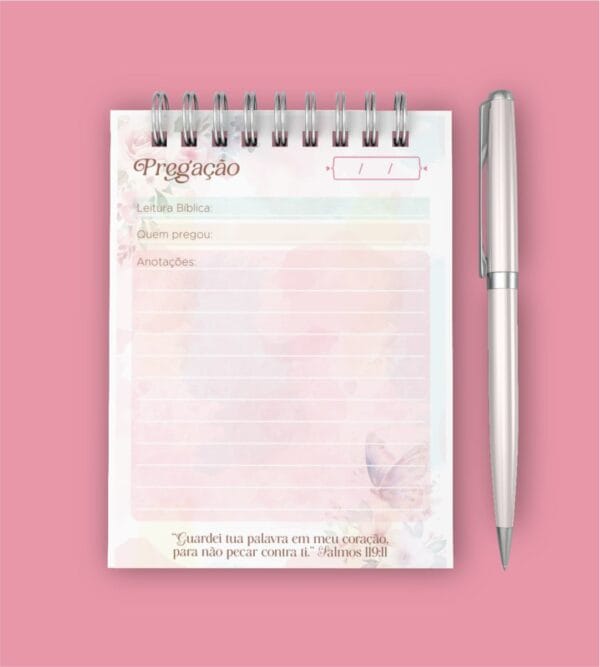Arquivo Planner e Bloquinhos Devocionais Forte & Corajosa