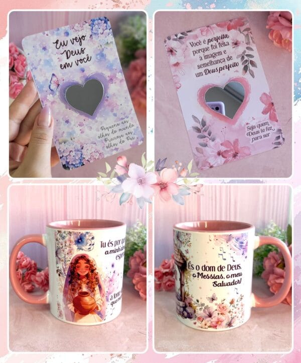 Arquivos de Corte Mimos Forte e Corajosa Tags Cards Chaveiro
