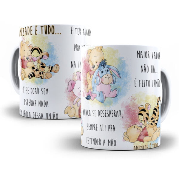 Arquivos Dia Amigo Amizade Urso Pooh Frases Almofada Caneca