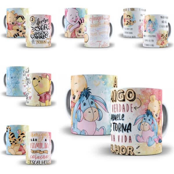 Arquivos Dia Amigo Amizade Urso Pooh Frases Almofada Caneca