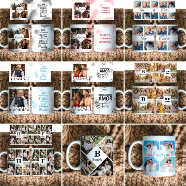 Arquivos Digitais para Canecas Personalizadas com Fotos