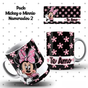 Arquivos Editáveis para Caneca - Mickey & Minnie Românticos
