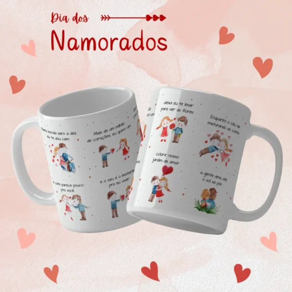 Arquivos Editáveis para Canecas: Amor e Carinho