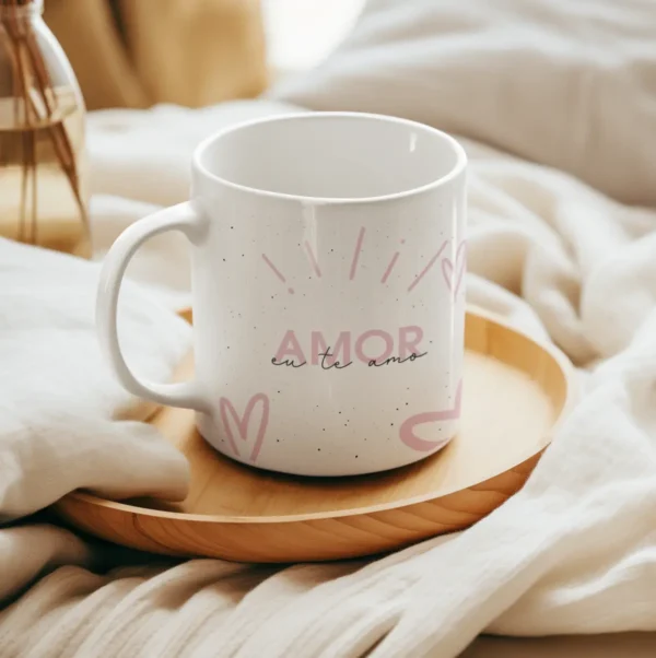Arquivos Editáveis para Canecas: Amor e Carinho