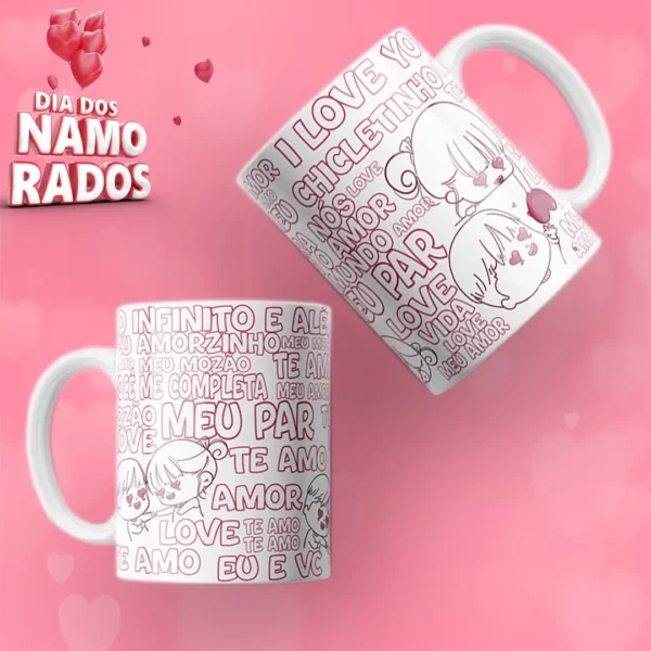 Arquivos em JPG para Canecas do Dia dos Namorados