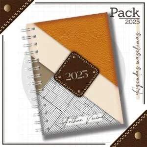 Arquivos Encadernação Caderno Couro Laranja