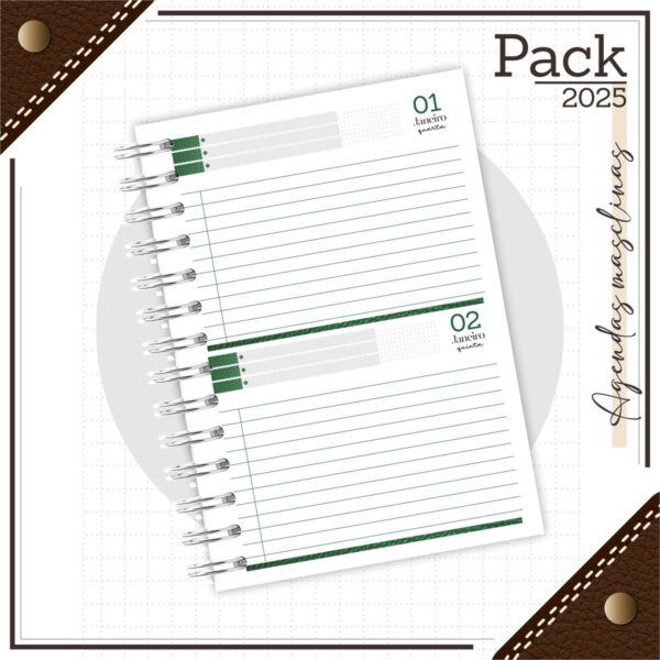Arquivos Encadernação Caderno Couro Verde