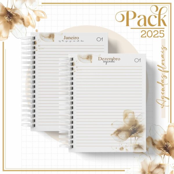 Arquivos Encadernação Caderno Floral Gold