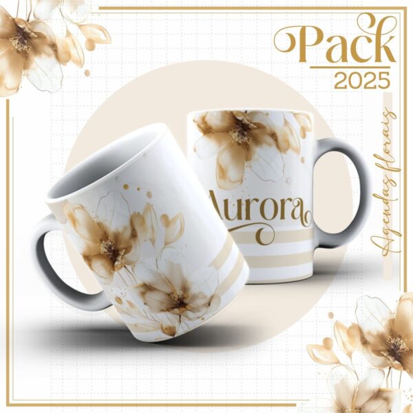 Arquivos Encadernação Caderno Floral Gold