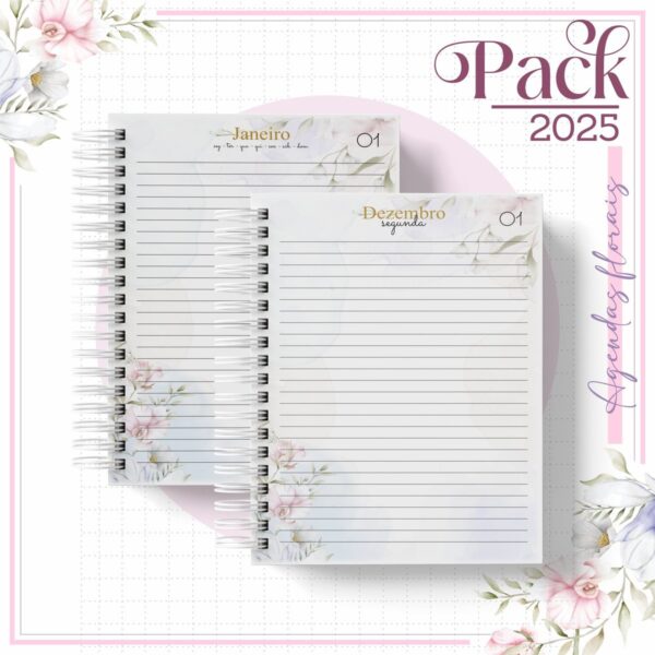 Arquivos Encadernação Caderno Floral Lilás