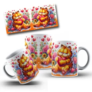 Arquivos JPG para Canecas Dia dos Namorados Estilo Garfield