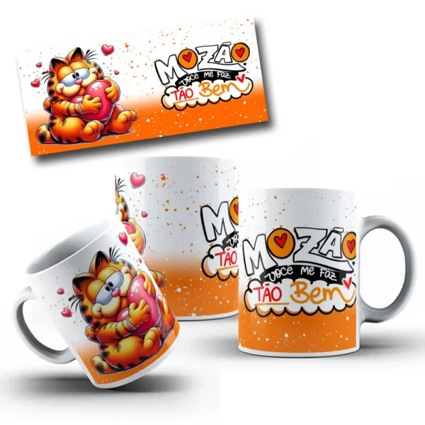 Arquivos JPG para Canecas Dia dos Namorados Estilo Garfield