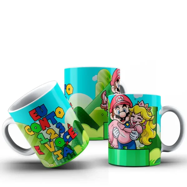 Arquivos para Sublimação de Canecas - Super Mario Namorados