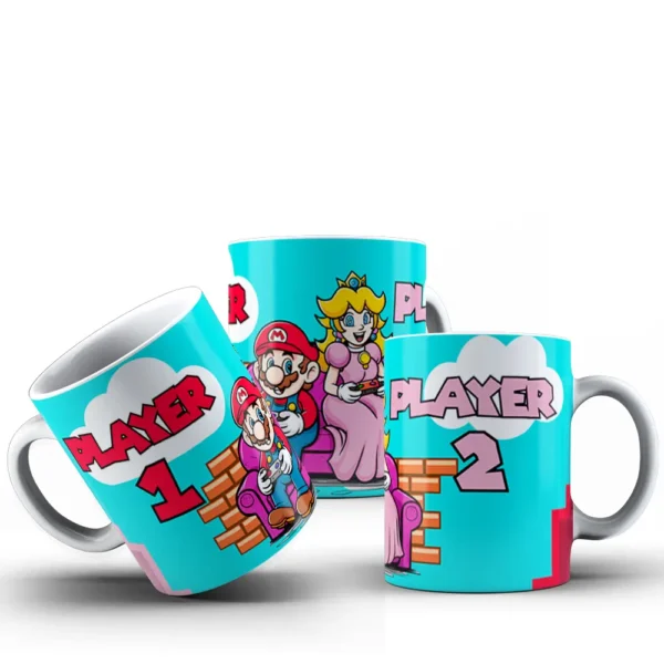Arquivos para Sublimação de Canecas - Super Mario Namorados