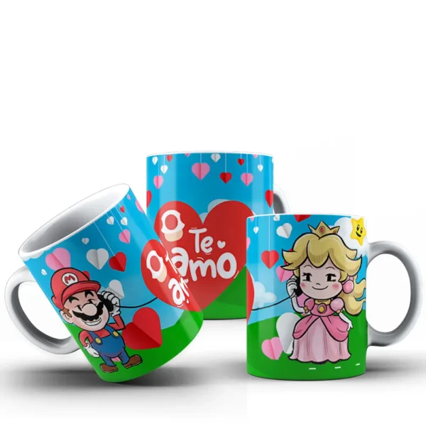 Arquivos para Sublimação de Canecas - Super Mario Namorados