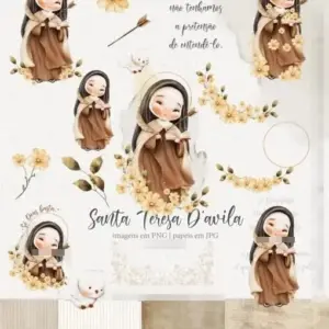 Arquivos PNG Aquarela de Santa Teresa para Personalizados