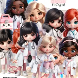 Arquivos Png De Mascotes Medicas Para Personalizacao