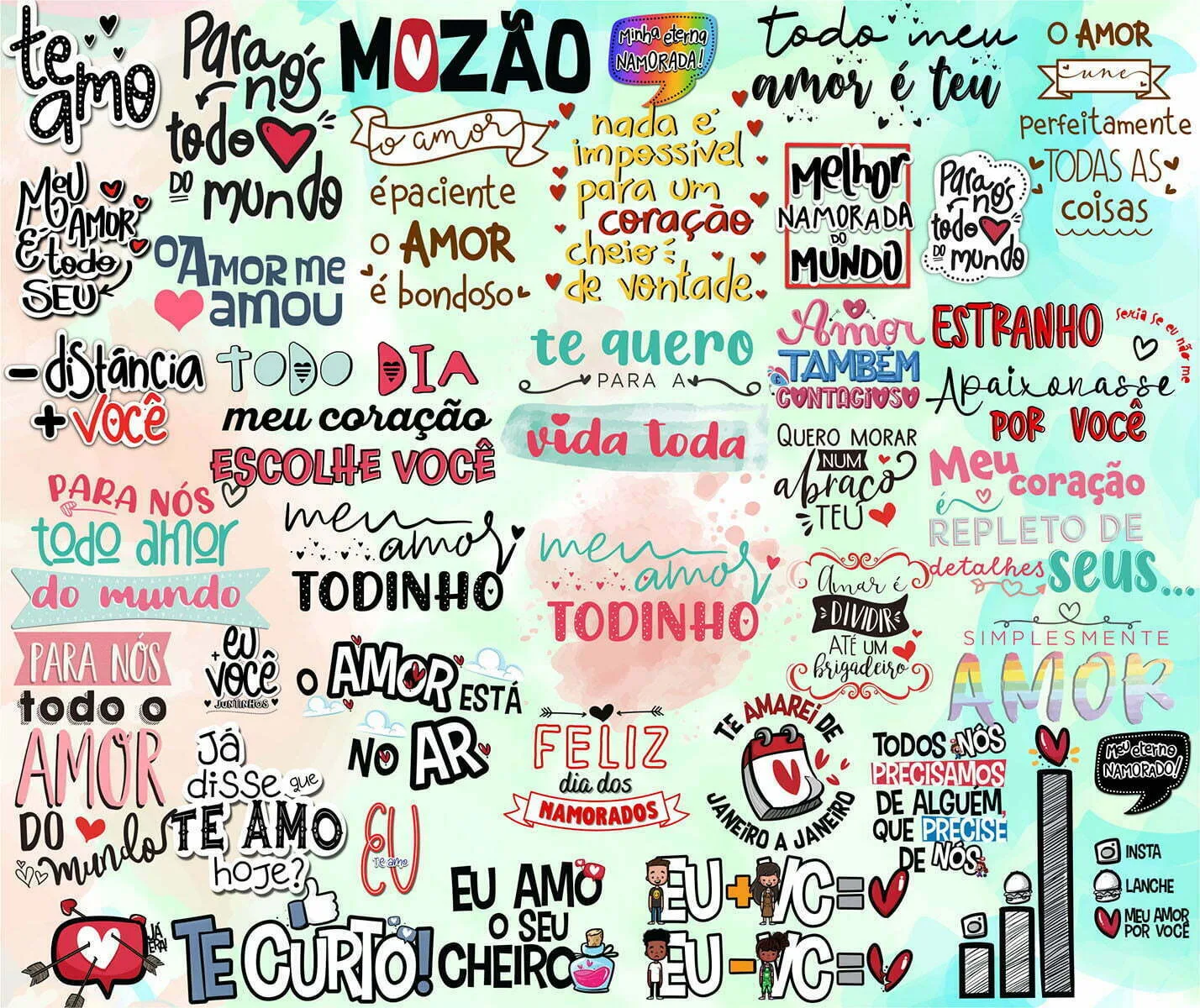 Arquivos Png Frases Dia dos Namorados Amor Png Ilustrações 3 Arquivos Png Frases Dia dos Namorados Amor Png Ilustrações