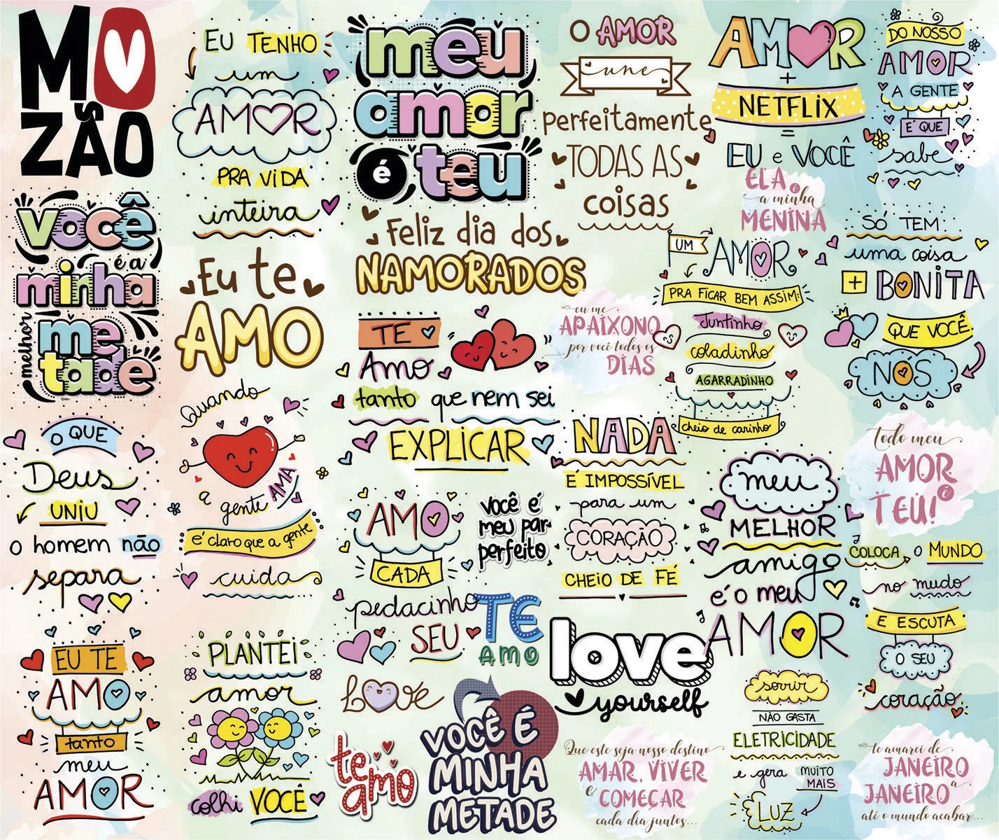 Arquivos Png Frases Dia dos Namorados Amor Png Ilustrações 4 Arquivos Png Frases Dia dos Namorados Amor Png Ilustrações