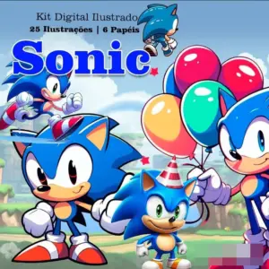 Arquivos PNG Sonic para Sublimacao e Artesanato Digital