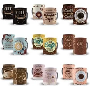 Arquivos Sublimação Caneca Café 14 Arquivos Em Corel Cdr
