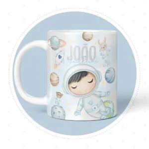 Arte Caneca Astronauta Cute - Arquivo Digital 11 Arte Caneca Astronauta Cute - Arquivo Digital