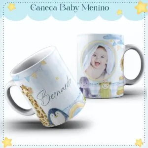 Arte Caneca Baby Menino - Arquivo Digital 16 Arte Caneca Baby Menino - Arquivo Digital