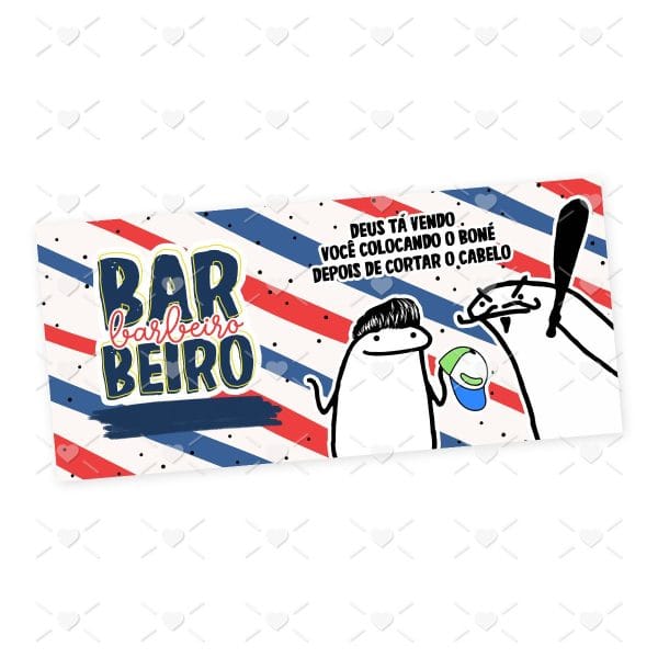 Arte Caneca Barbeiro Flork Profissões Sublimação Jpg