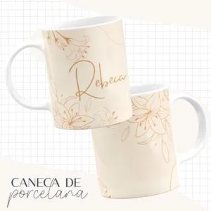 Arte Caneca Bege - Arquivo Digital 3 Arte Caneca Bege - Arquivo Digital